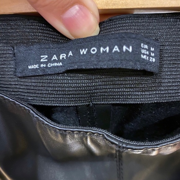 SOLD Zara faux leather leggings nwot - Picture 5 of 5